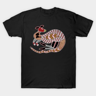 Aboriginal Art - Kangaroo Hogarth Arts T-Shirt